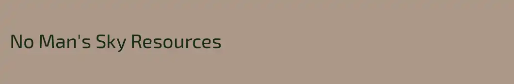 No Man's Sky Resources